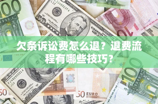 济南欠条诉讼费怎么退？退费流程有哪些技巧？