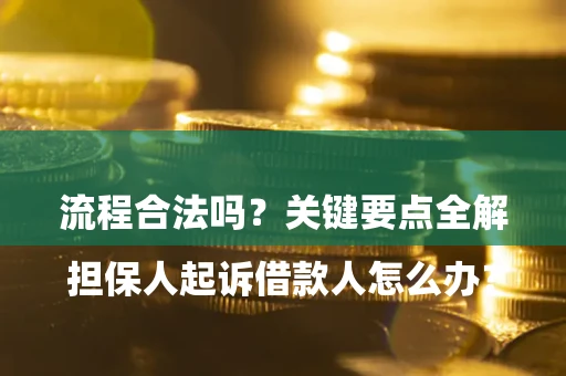 济南

担保人起诉借款人怎么办？流程合法吗？关键要点全解析